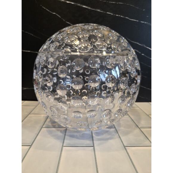 Mid-Century Modern Grainware Spherical Lucite Ice Bucket Golf Ball Cocktails GUC - Picture 9 of 16